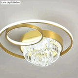 Creative Crystal Light In The Bedroom Copper Ceiling Lamp