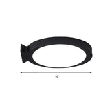 Creative Led Fish Flushmount Ceiling Lamp For Kindergarten Bathrooms - Acrylic Oval Design