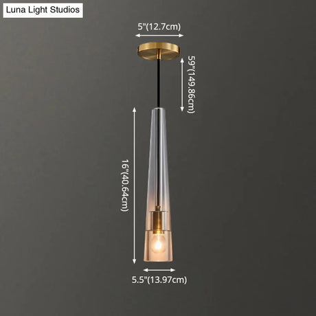 Crystal Block Pendant Light - Simplicity Meets Elegance In This 1-Light Brass Ceiling Fixture