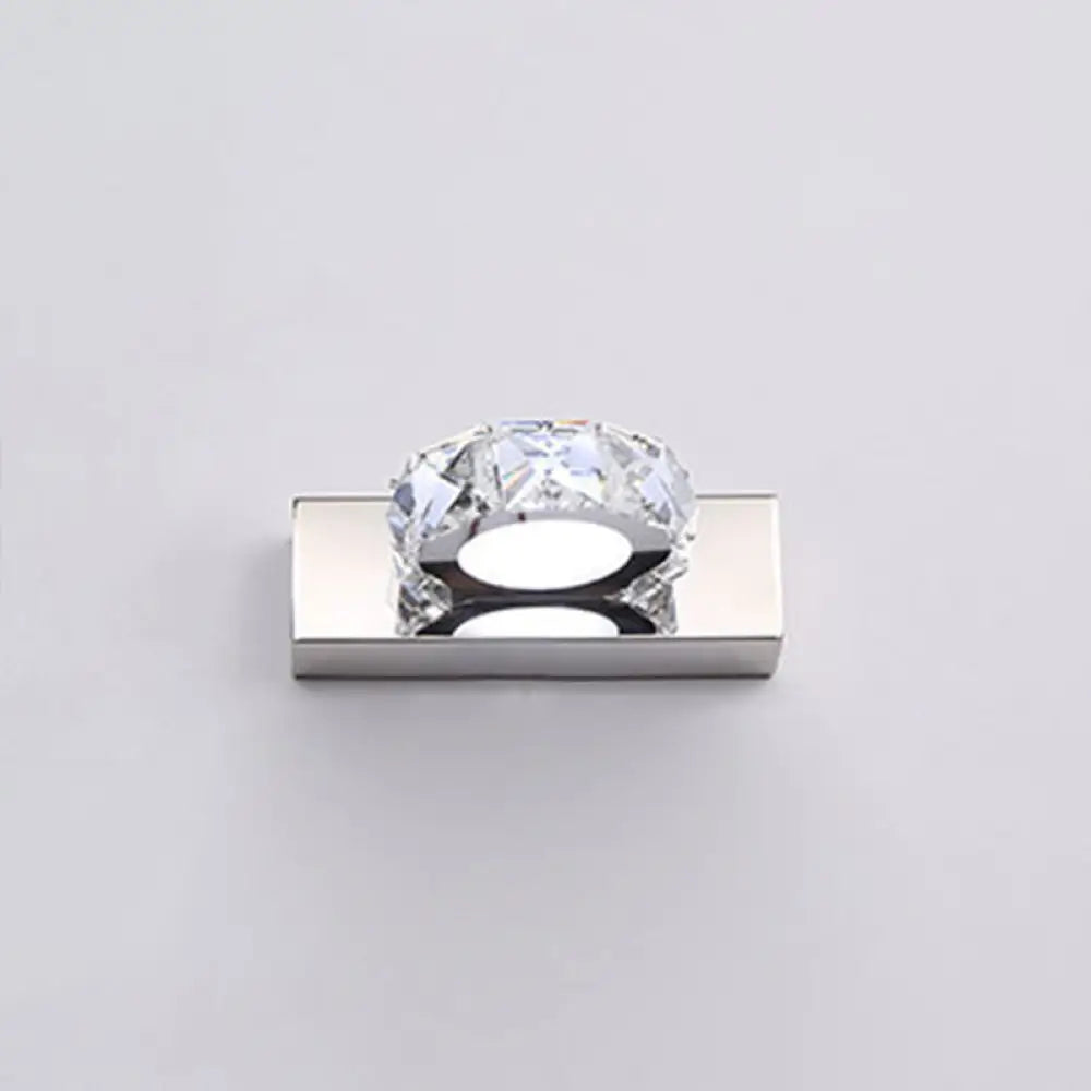 Crystal Circle Vanity Wall Light - Modern Minimalist Style For A Stylish Look 1 / Clear Round