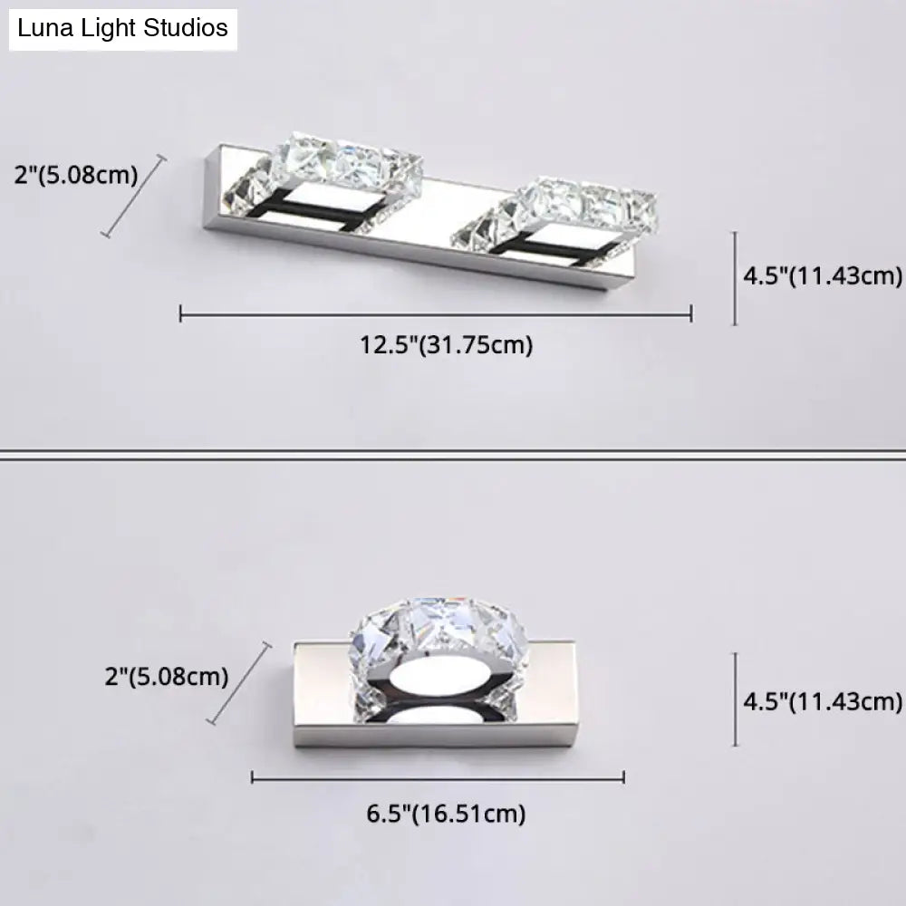 Crystal Circle Vanity Wall Light - Modern Minimalist Style For A Stylish Look