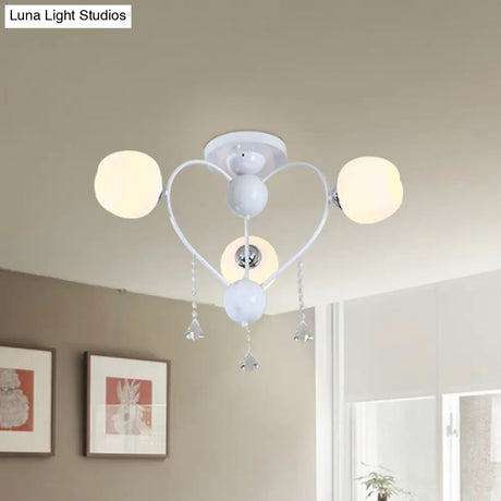 Crystal Drop Globe Ceiling Light Fixture With Rustic Metal And Multiple Heads For Living Room