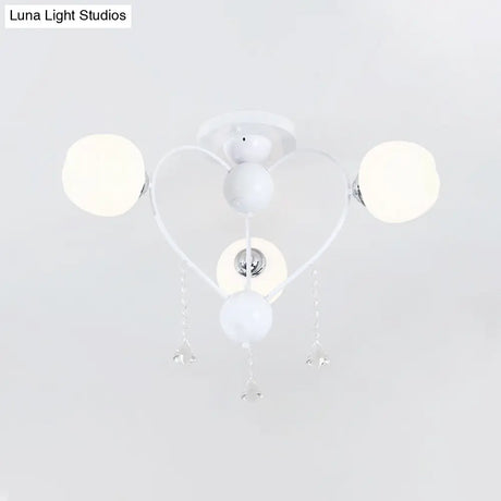 Crystal Drop Globe Ceiling Light Fixture With Rustic Metal And Multiple Heads For Living Room