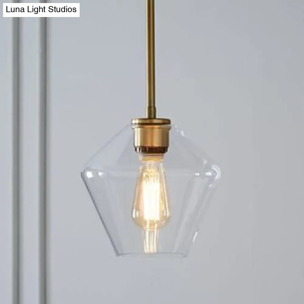 Minimalist Cup-Shaped Ceiling Pendant Light With Glass Shade Clear / 9
