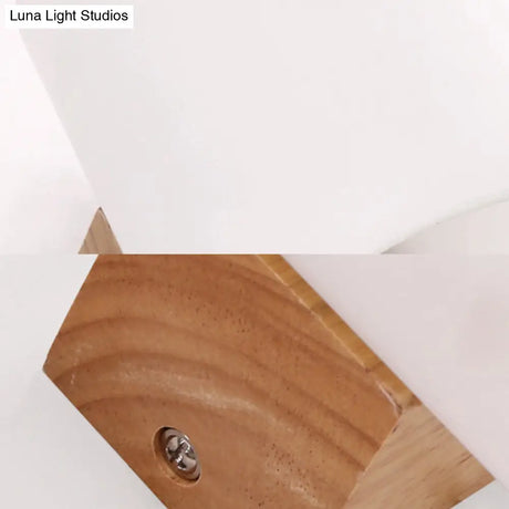 Cylinder Shade Frosted Glass Japanese Wall Lamp - Beige Bedroom Lighting