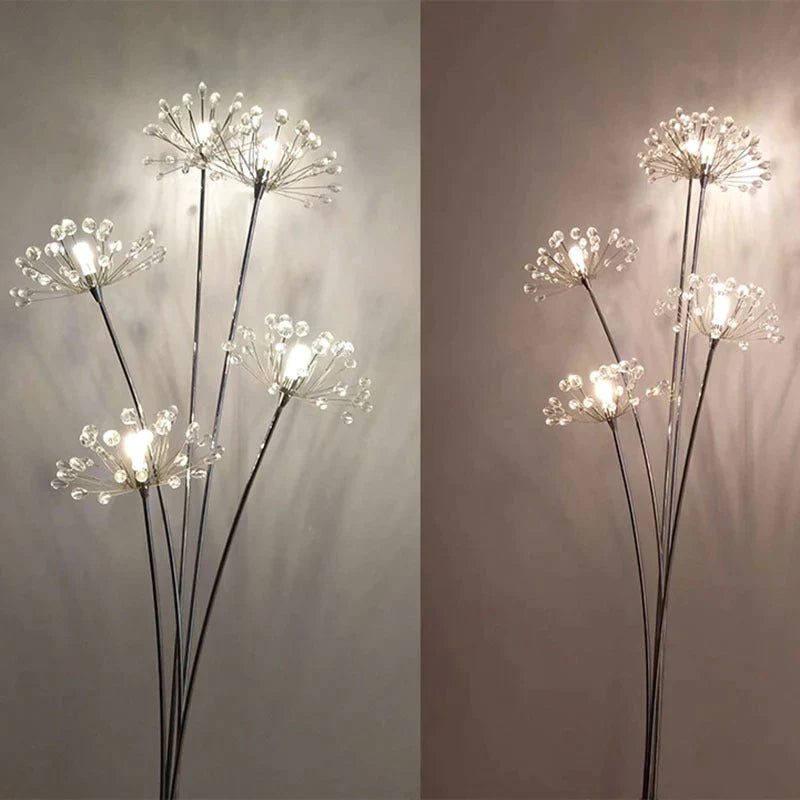 Dandelion Floor Lamp Ins Wind Minimalist Vertical Personality Living Room Bedroom Crystal