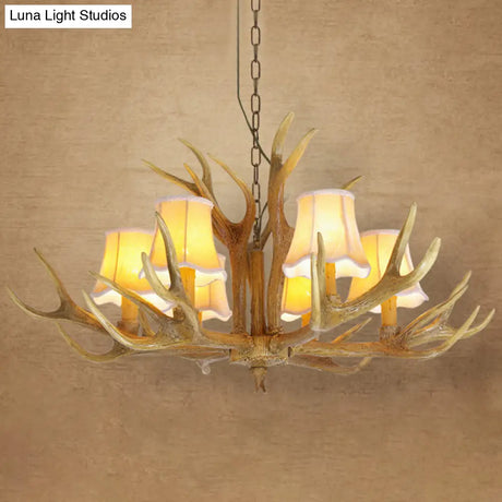 Deer Horn Chandelier Pendant Light For Classic Living Room Decor