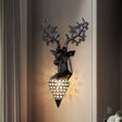 Diamond Cage Metal Wall Lamp - Vintage 1-Bulb Lighting In Black/Silver/Gold Black