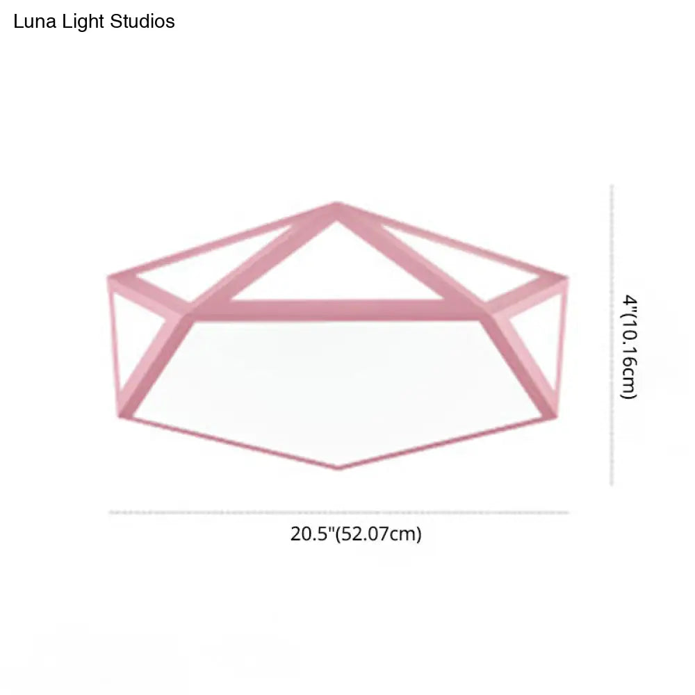Diamond Nordic Led Ceiling Lamp For Bedroom - Flush Mount Style