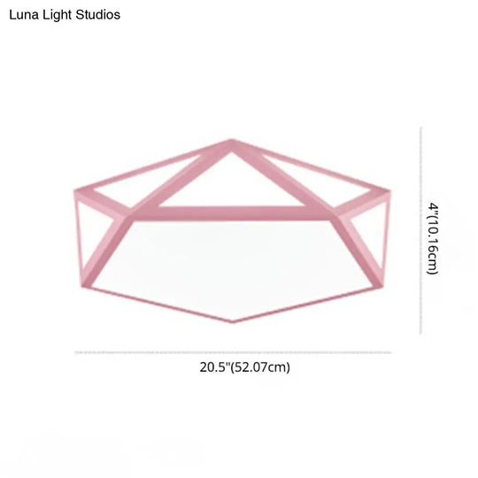 Diamond Nordic Led Ceiling Lamp For Bedroom - Flush Mount Style