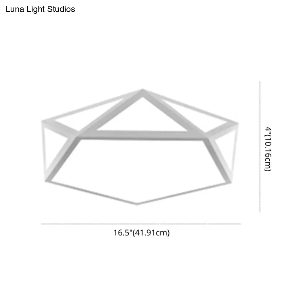 Diamond Nordic Led Ceiling Lamp For Bedroom - Flush Mount Style