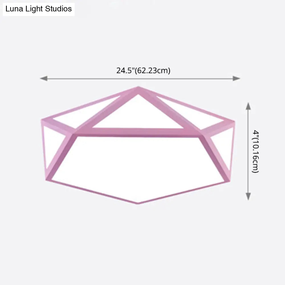 Diamond Nordic Led Ceiling Lamp For Bedroom - Flush Mount Style