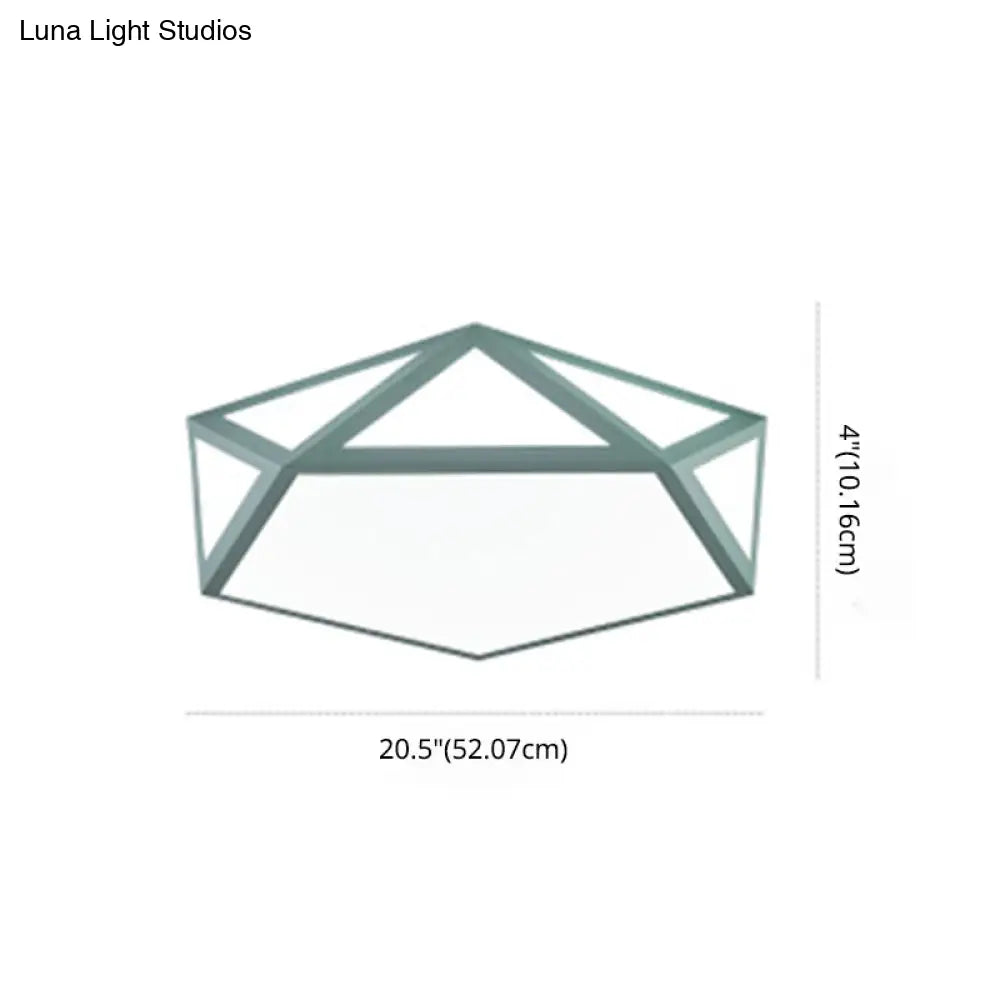 Diamond Nordic Led Ceiling Lamp For Bedroom - Flush Mount Style