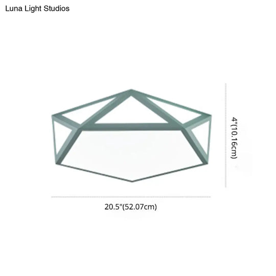 Diamond Nordic Led Ceiling Lamp For Bedroom - Flush Mount Style