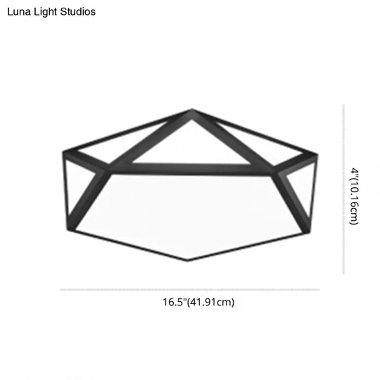 Diamond Nordic Led Ceiling Lamp For Bedroom - Flush Mount Style