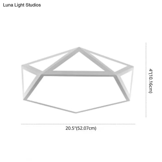 Diamond Nordic Led Ceiling Lamp For Bedroom - Flush Mount Style