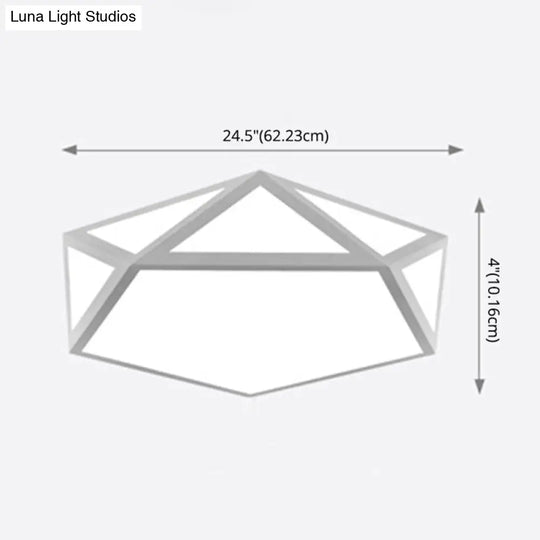 Diamond Nordic Led Ceiling Lamp For Bedroom - Flush Mount Style