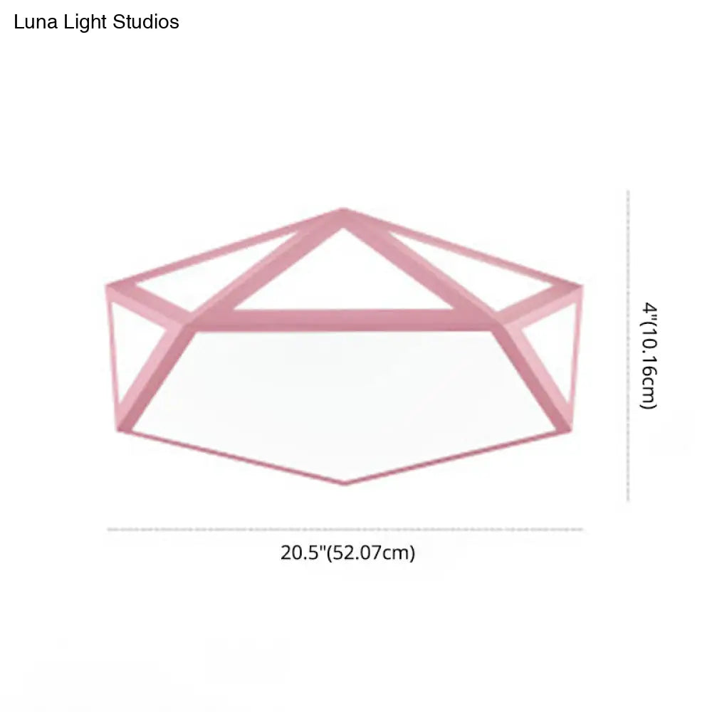 Diamond Nordic Led Ceiling Lamp For Bedroom - Flush Mount Style