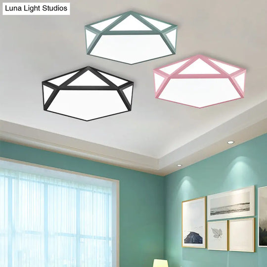 Diamond Nordic Led Ceiling Lamp For Bedroom - Flush Mount Style