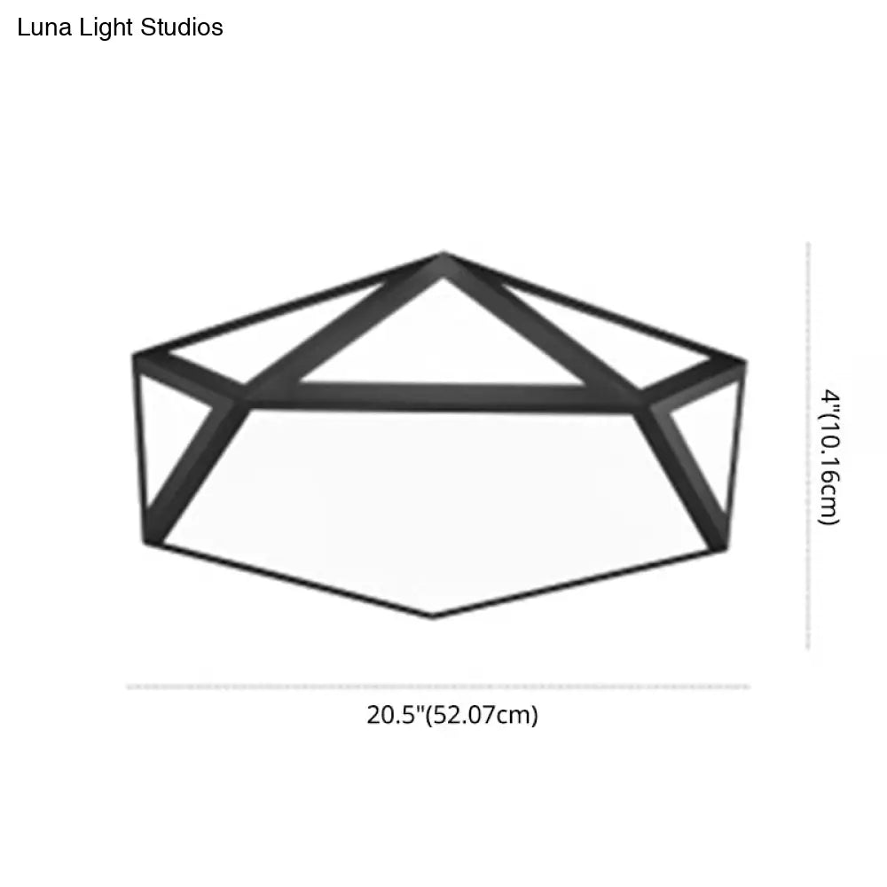 Diamond Nordic Led Ceiling Lamp For Bedroom - Flush Mount Style