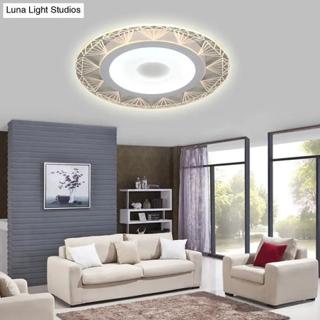 Diamond - Shaped Led Flush Mount Ceiling Light - Modern Acrylic Sizes: 8’/16.5’/20.5’