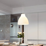Modernist Acrylic Dome Hanging Lamp - 9/10/13 Wide White Suspended Lighting Fixture