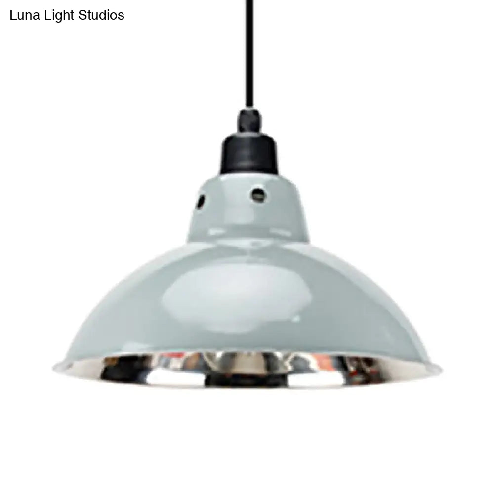 Dome Dining Table Ceiling Pendant - Industrial Stainless Steel 1 Head Black/Gray Grey / 13