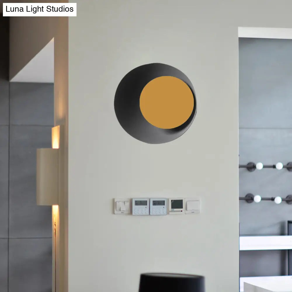 Dot Sconce Light: Macaron Style Metal Candy Colored Wall Lamp For Study Room & Kitchen Yellow / 10