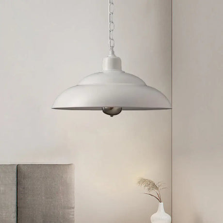 Double Bubble Hanging Lamp - Vintage Style Metallic Suspension Light In Red/White For Coffee Shop