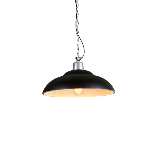 Double Bubble Pendant Lamp - Industrial Black Metal Suspension Lighting For Kitchen