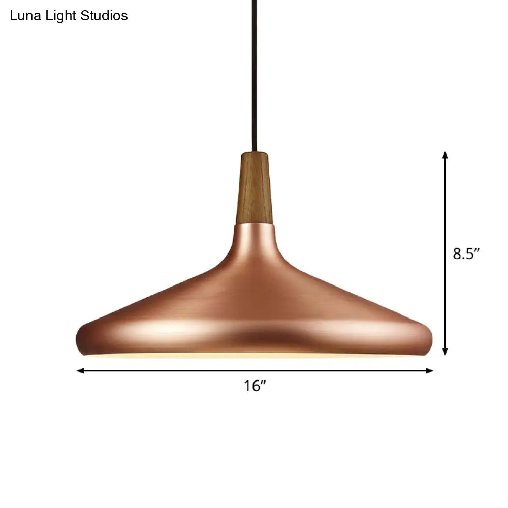 Down Lighting Industrial Restaurant Pendant - 7’/10.5’/16’ Width 1 Head Flared Aluminum Shade