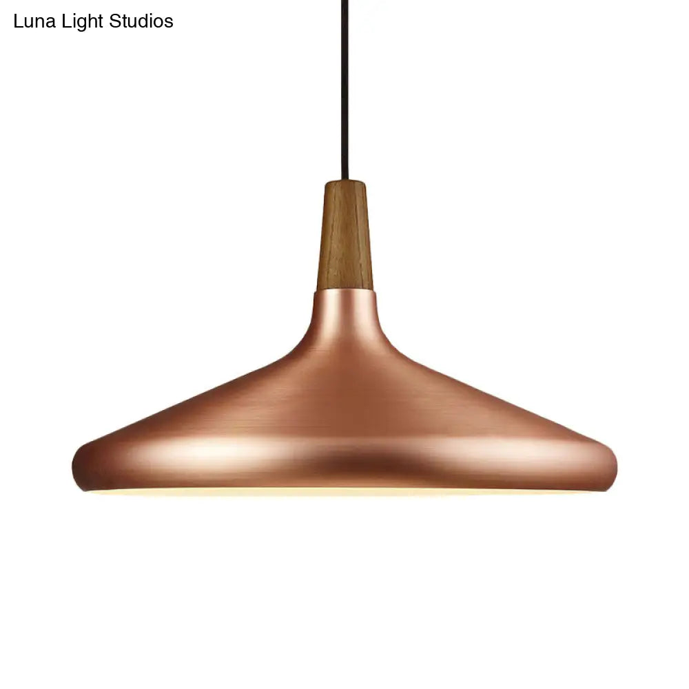 Down Lighting Industrial Restaurant Pendant - 7’/10.5’/16’ Width 1 Head Flared Aluminum Shade