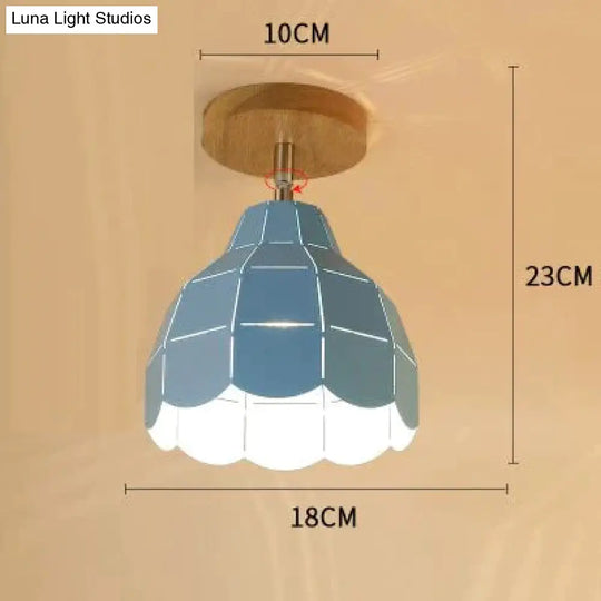 E27 Iron 5W Ceiling Lamp Shade Light Covers And Shades Triangle Metal Lampshades 180 Degree Turn