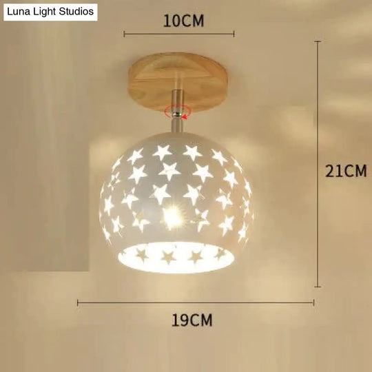 E27 Iron 5W Ceiling Lamp Shade Light Covers And Shades Triangle Metal Lampshades 180 Degree Turn
