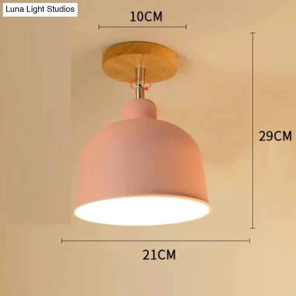E27 Iron 5W Ceiling Lamp Shade Light Covers And Shades Triangle Metal Lampshades 180 Degree Turn