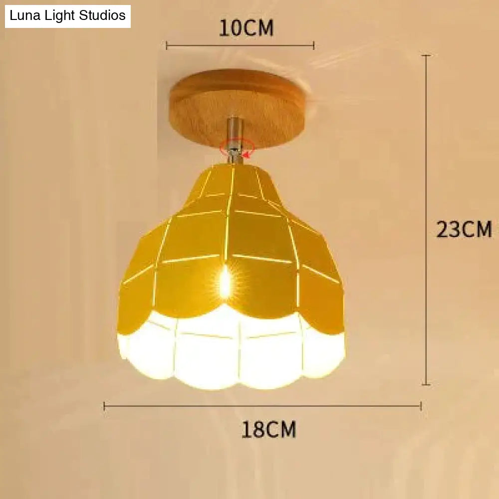 E27 Iron 5W Ceiling Lamp Shade Light Covers And Shades Triangle Metal Lampshades 180 Degree Turn