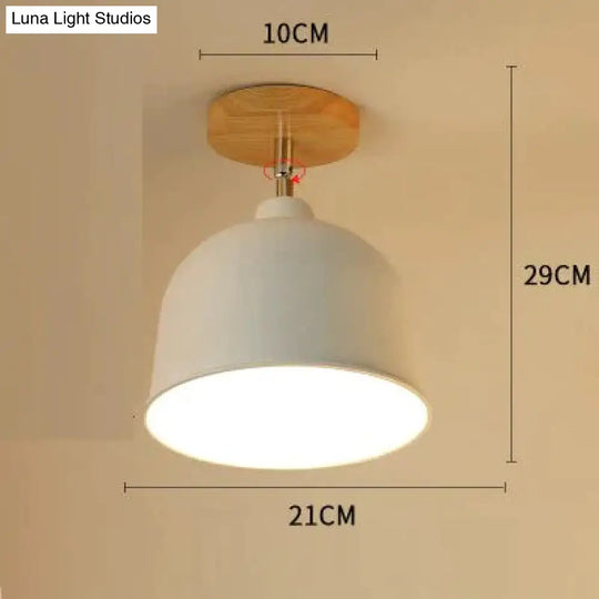 E27 Iron 5W Ceiling Lamp Shade Light Covers And Shades Triangle Metal Lampshades 180 Degree Turn