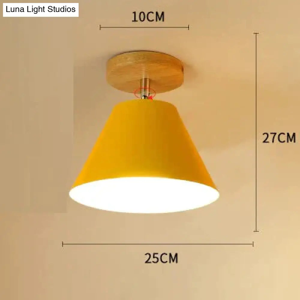 E27 Iron 5W Ceiling Lamp Shade Light Covers And Shades Triangle Metal Lampshades 180 Degree Turn