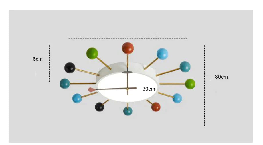 Nordic Personality Macaroon Color Bedroom Led Ceiling Lamp