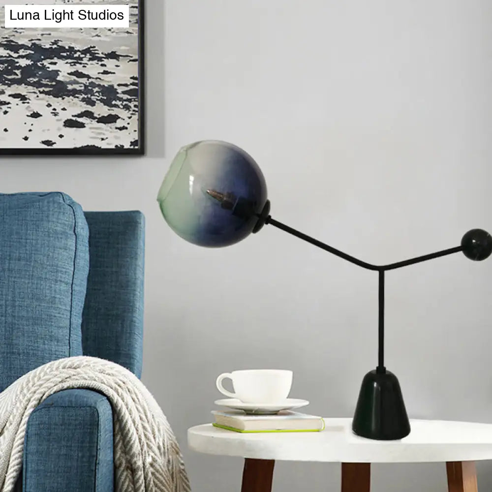 Eden - Blue Glass Flower Night Light Lamp