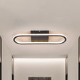 Ellipse Led Ceiling Light - 15’/19’ Metal Flush Mount Simple Black/White Design White/Warm Glow