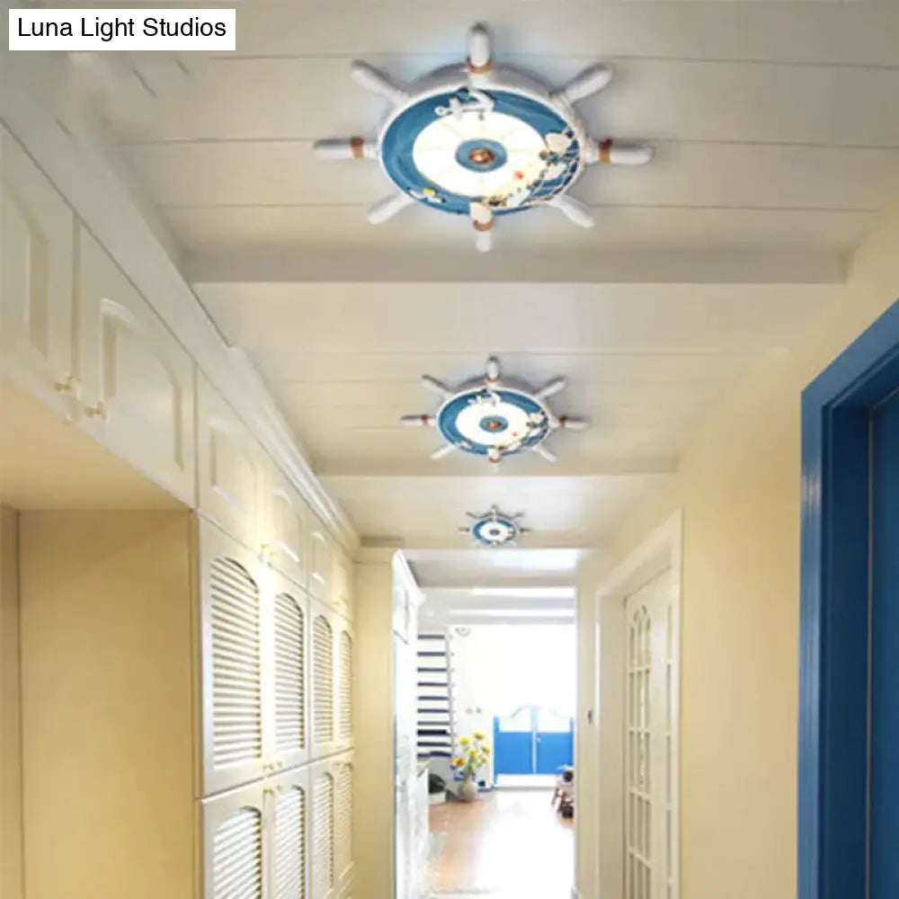Elvira - Ship Rudder Style Mediterranean Decorative Ceiling Lamp