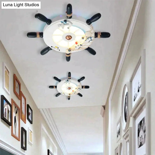 Elvira - Ship Rudder Style Mediterranean Decorative Ceiling Lamp