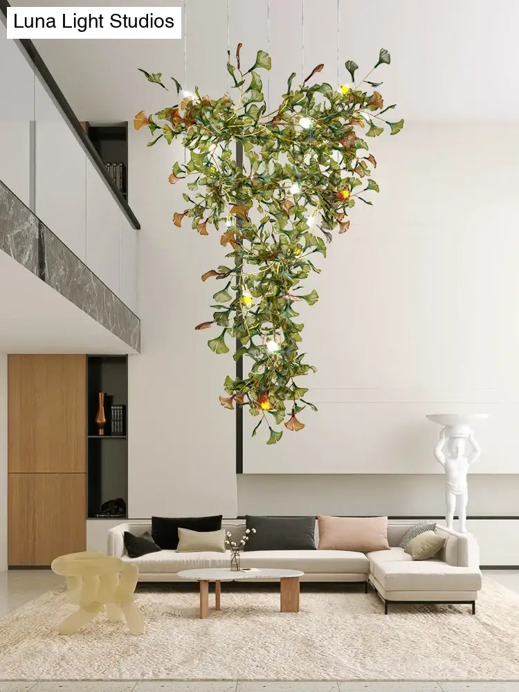 Elysian Ginkgo Glass Pendant Chandelier – Modern Luxury Lighting