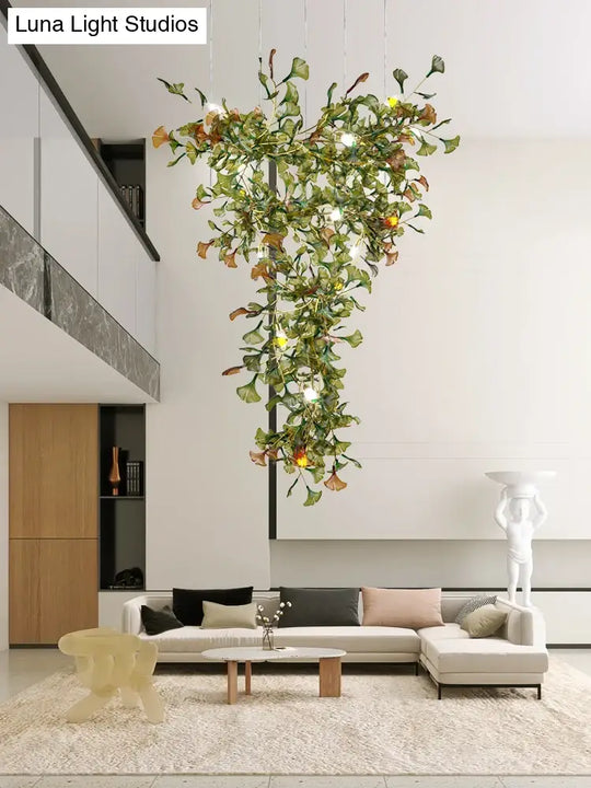 Elysian Ginkgo Glass Pendant Chandelier – Modern Luxury Lighting
