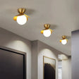 Emerson - Nordic Flower Corridor Aisle Lamp All Copper Cloakroom Ceiling 7W / Without Light Source