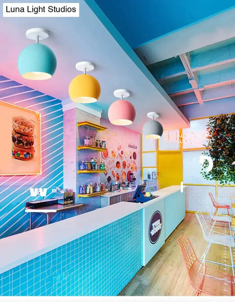 Emilia Novelty Indoor Lightings Colorful Led Pendant Lights Marca Lampshade The Corridor Porch