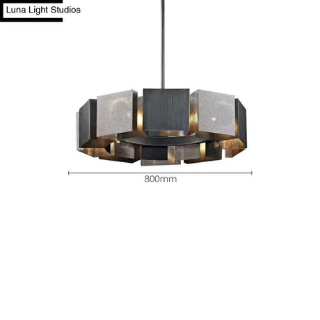 Emily’s Modern Luxury Round Black Metal Chandelier Chandeliers