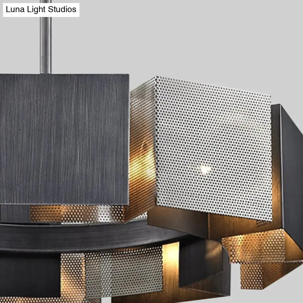 Emilys Modern Luxury Round Black Metal Chandelier Chandeliers