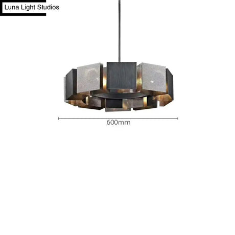 Emily’s Modern Luxury Round Black Metal Chandelier Chandeliers